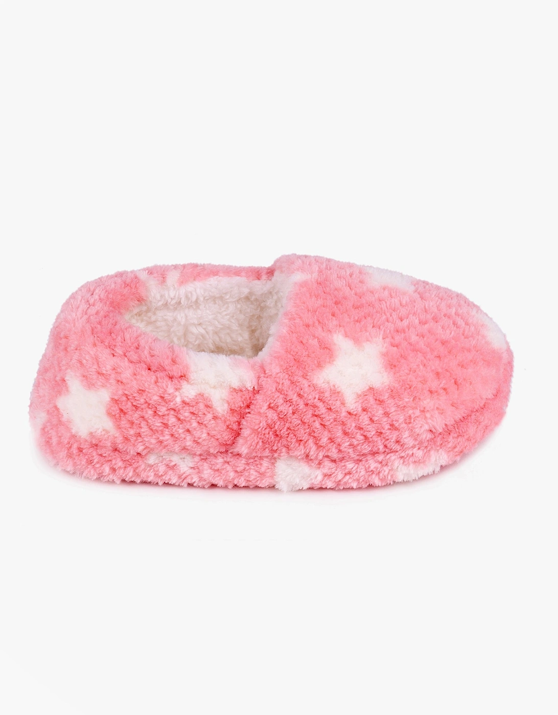 Isotoner PINK STAR Kids Back Slippers Pink, 7 of 6