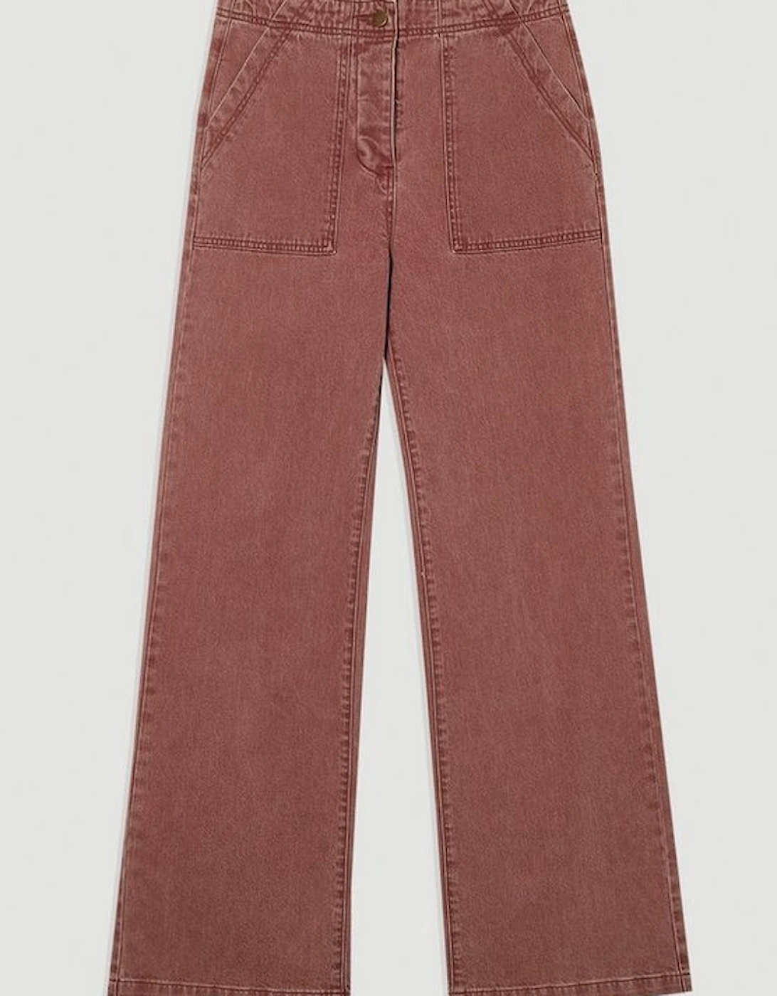 Coloured Denim Straight Leg Jean