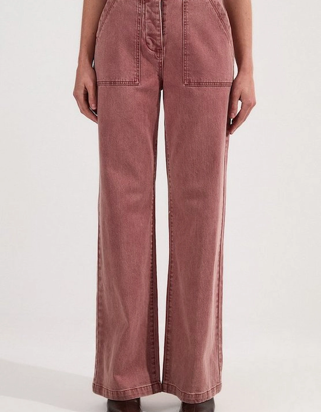 Coloured Denim Straight Leg Jean