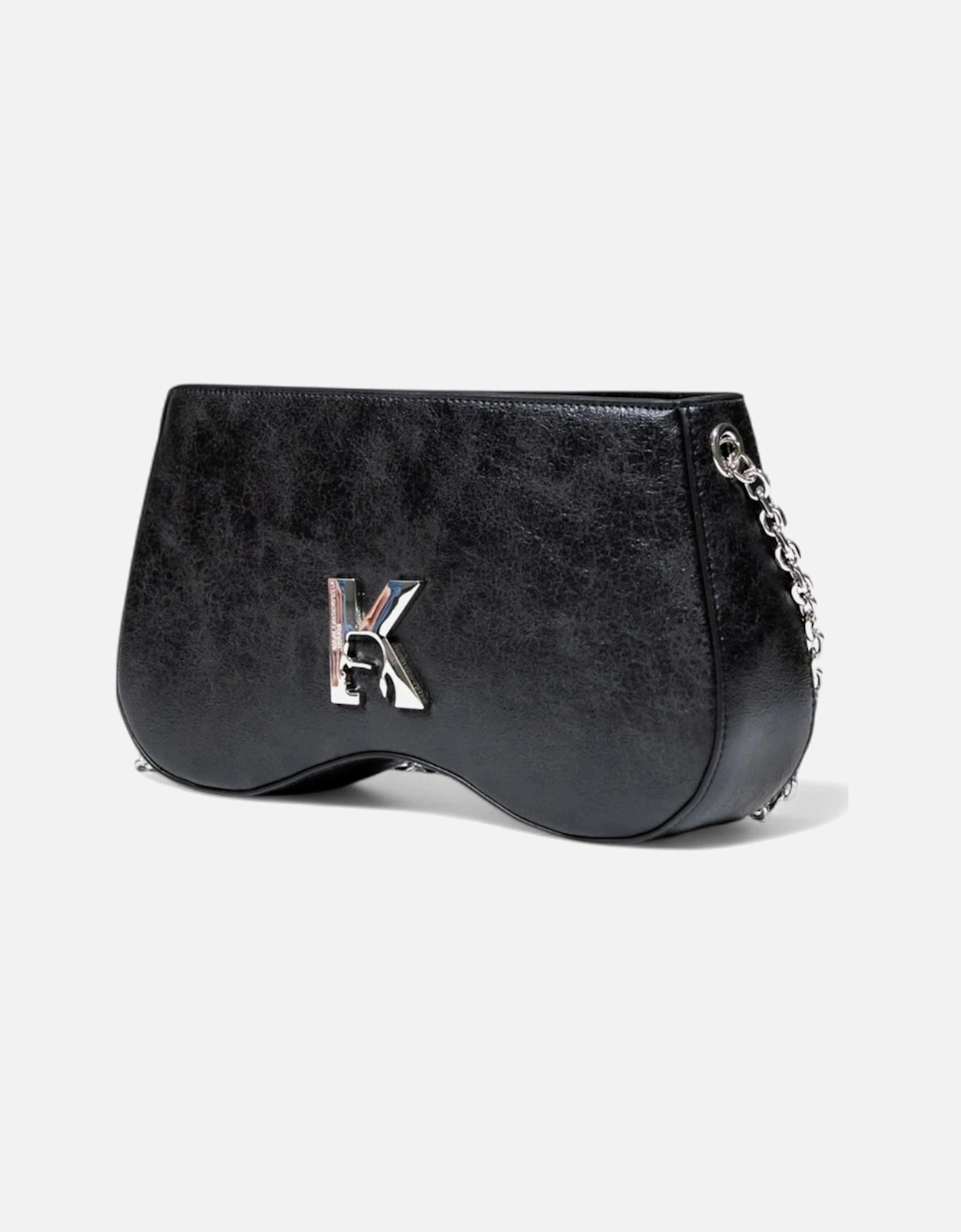 Faux Leather Shoulder Bag Women - Black
