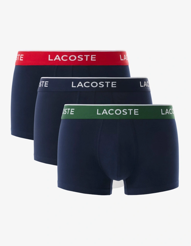 3-Pack Mens Trunks - Navy Blue/Green-Red-Navy HY0