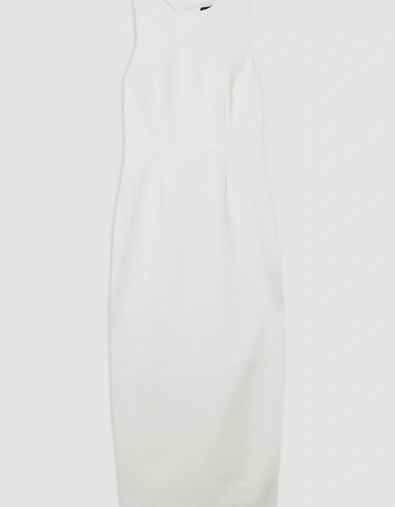 Ponte Crew Neck Maxi Dress