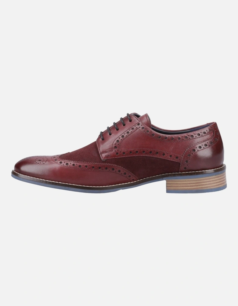 Dustin Leather/Suede Men's Burgundy Brogues Shoes