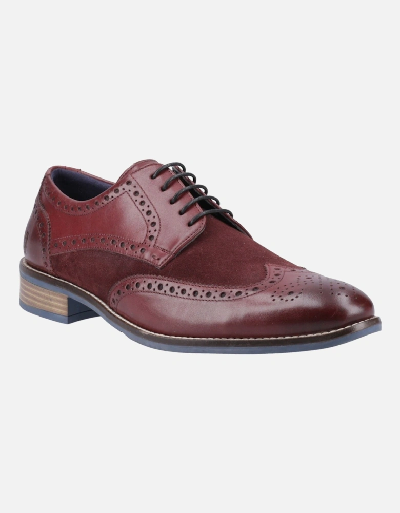 Dustin Leather/Suede Men's Burgundy Brogues Shoes