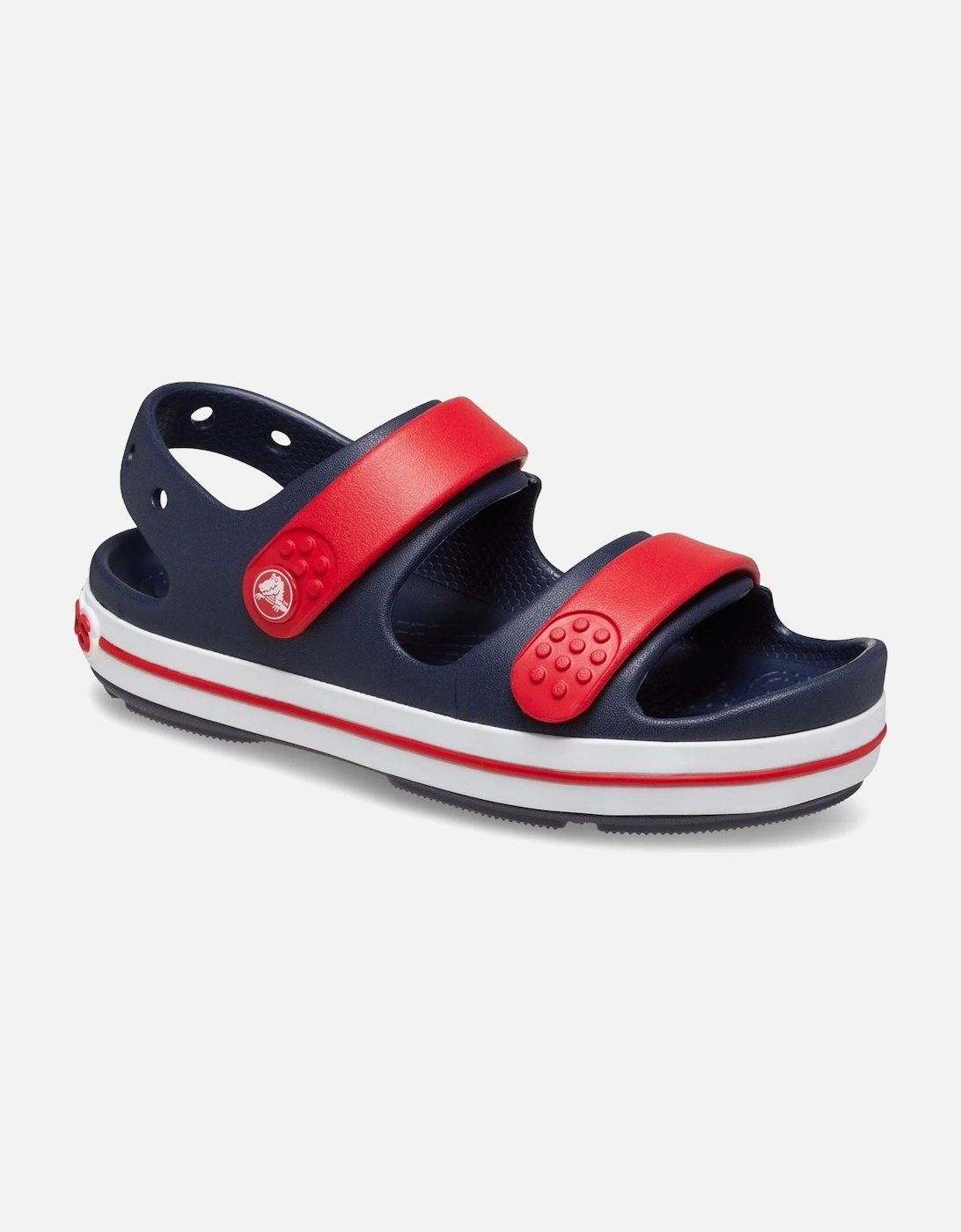 Crocband Play Synthetic Navy/Varsity Red Sandals, 9 of 8