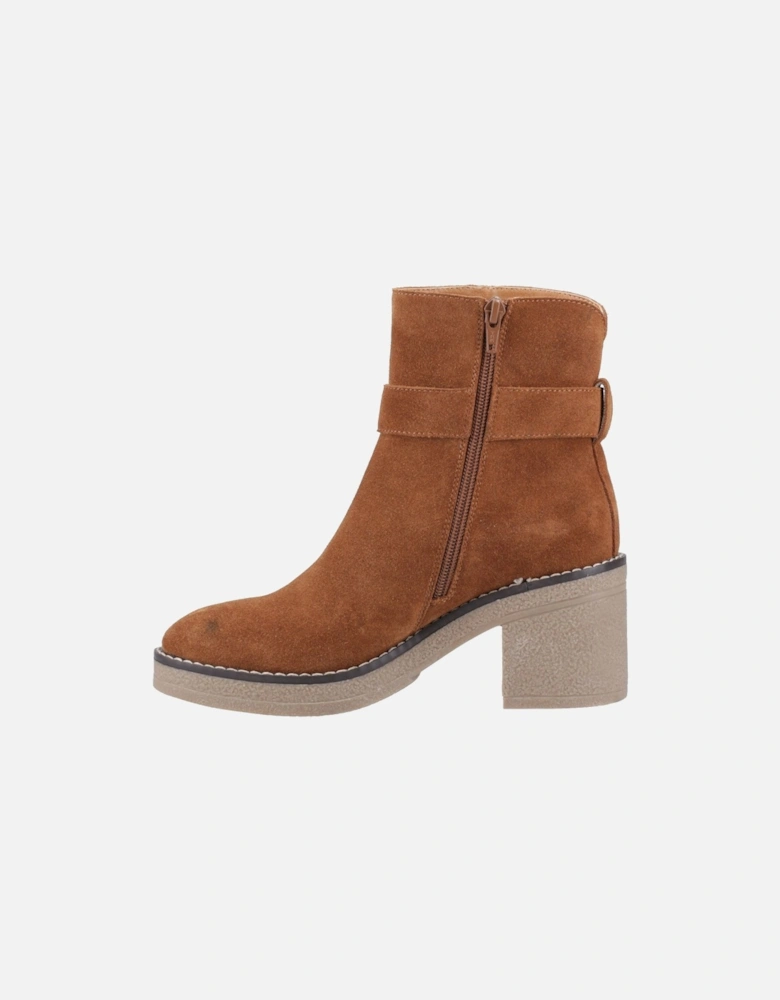 Fearne Suede Women's Tan Heeled Ankle Boots