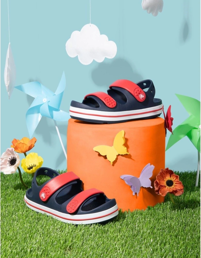 Crocband Play Synthetic Navy/Varsity Red Sandals