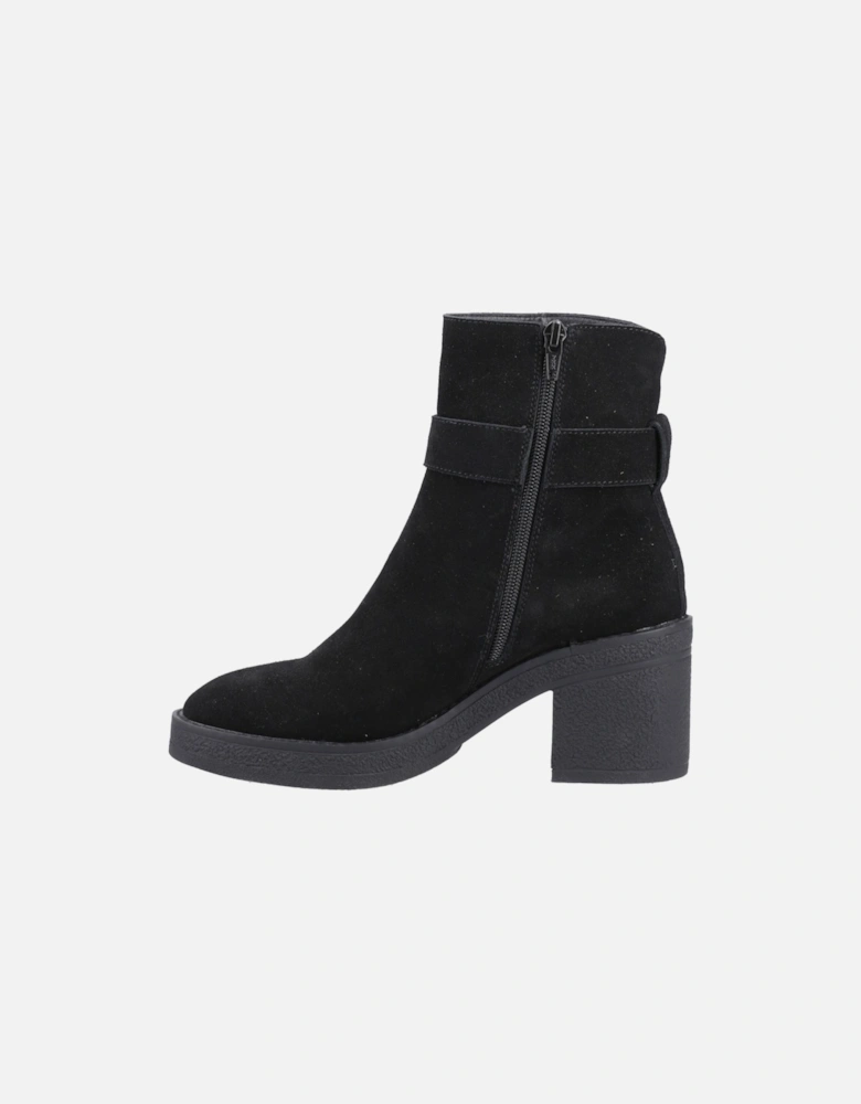 Fearne Suede Women's Black Heeled Ankle Boots