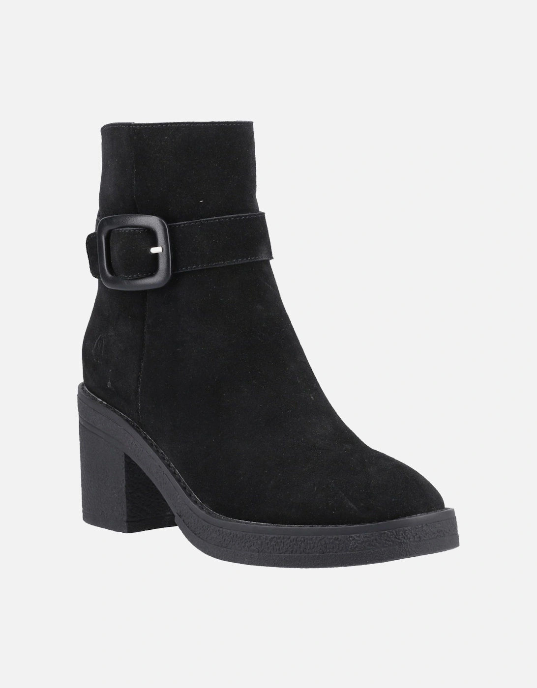Fearne Suede Women's Black Heeled Ankle Boots, 6 of 5