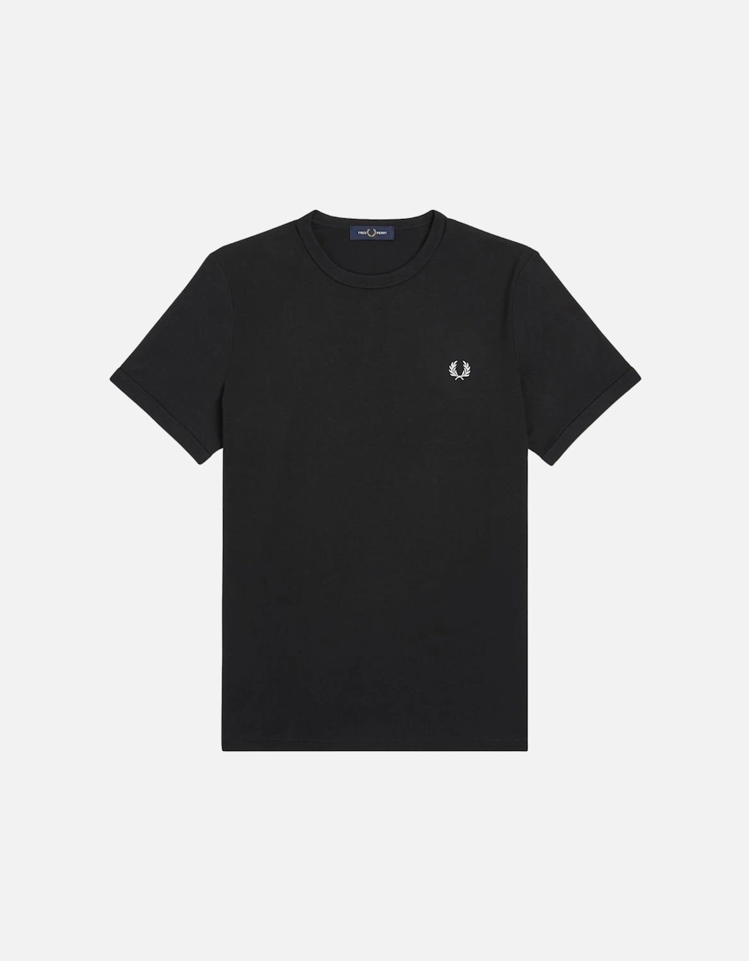 Men's Fred Perry Ringer T-Shirt - Black - Size: 38