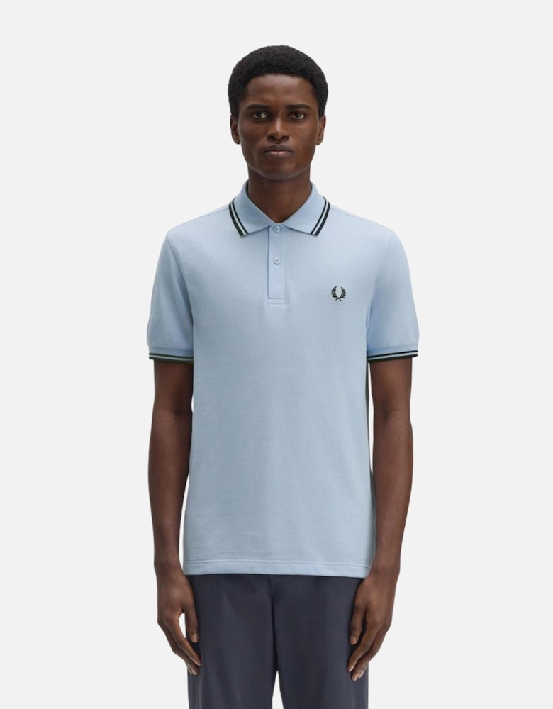 FP M3600 Twin Tipped Polo - Light Smoke/Navy
