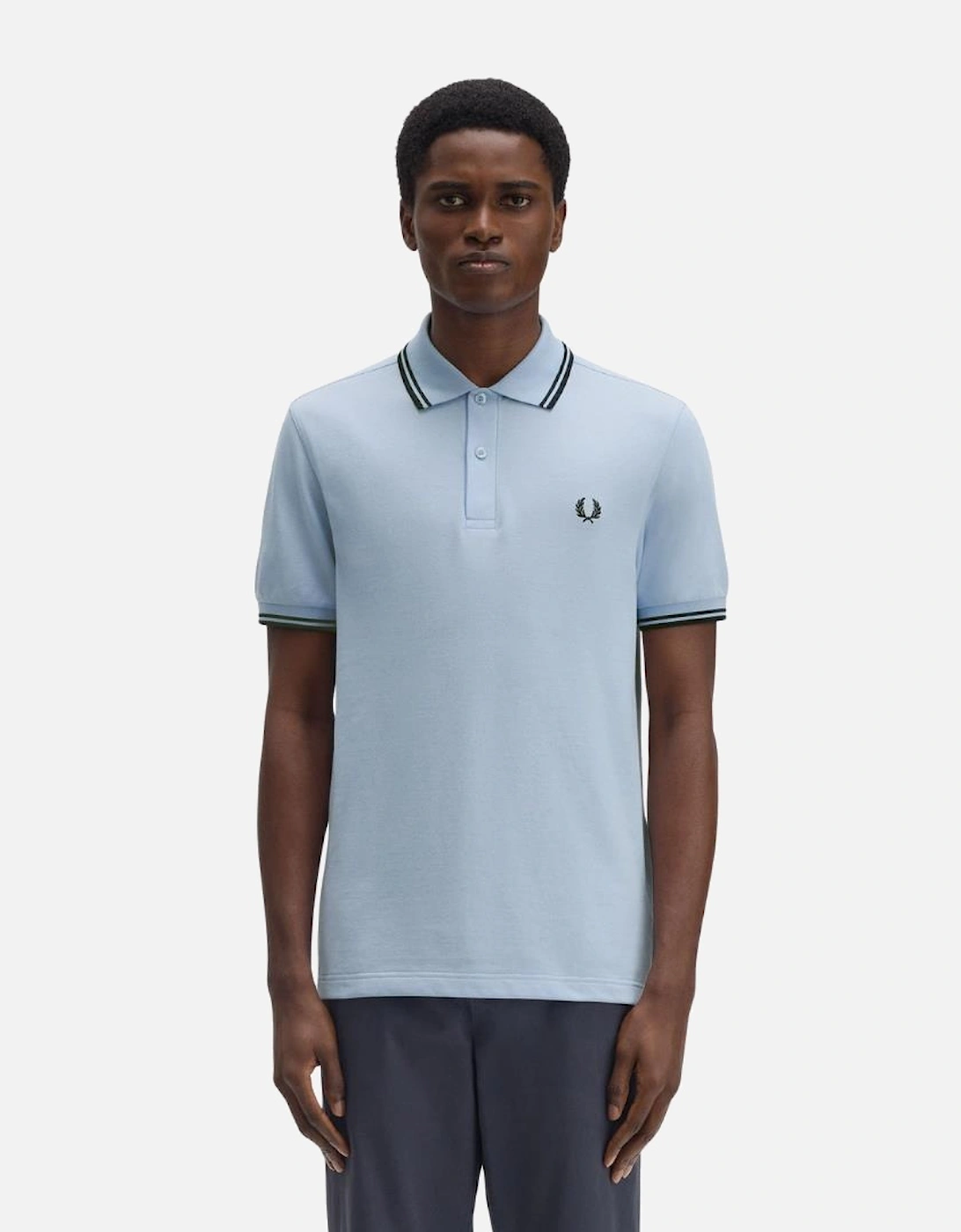 FP M3600 Twin Tipped Polo - Light Smoke/Navy