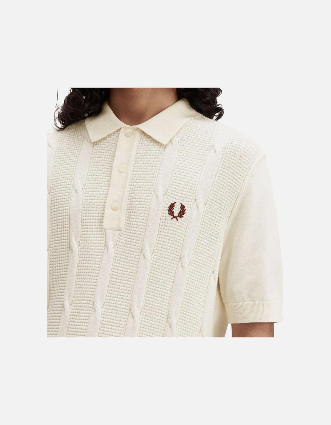 FP Textured Cable Knit Shirt - Ecru