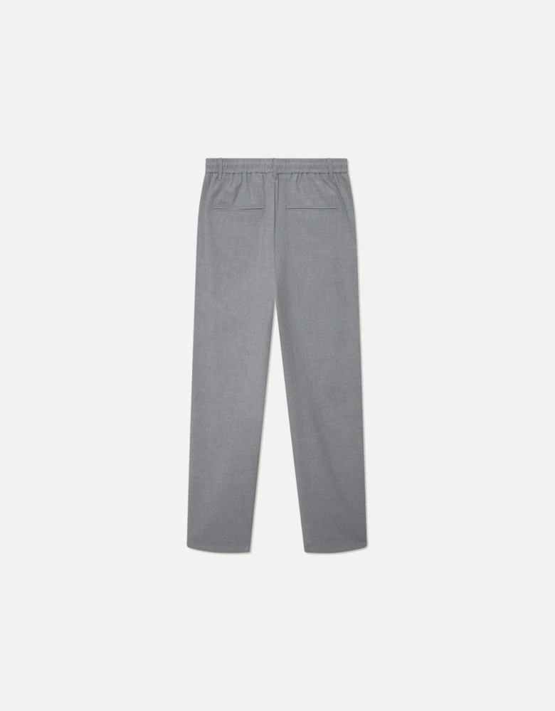 Como Tapered Textured Pants - Grey Melange