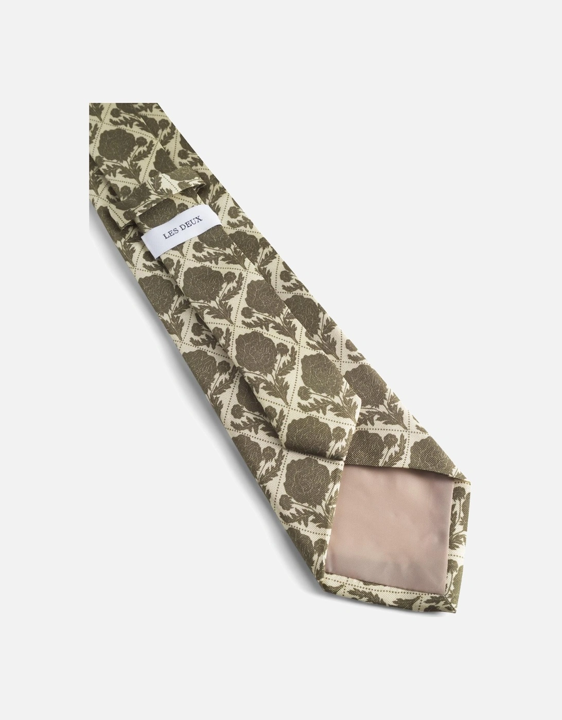 Tile Flower Tie - Chino Green