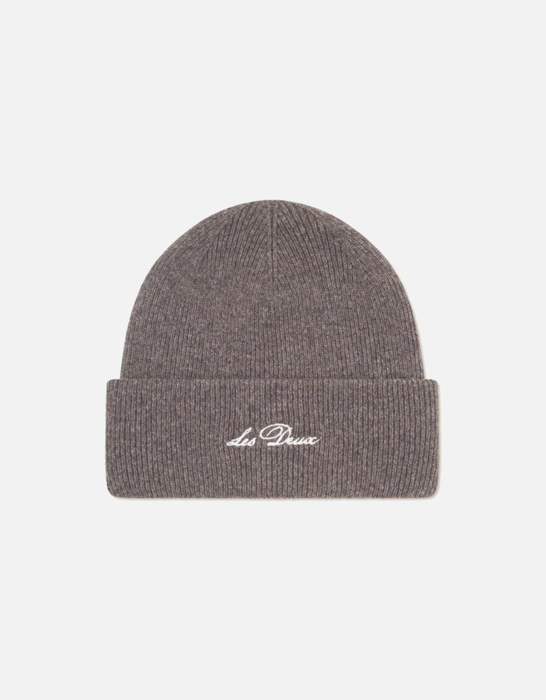 Wayne Embroidered Beanie - Mountain Grey Melange