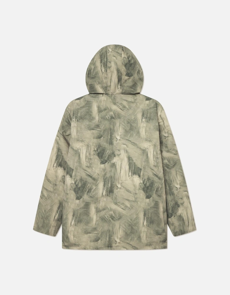 Nate Printed Padded Coat - Dark Sand