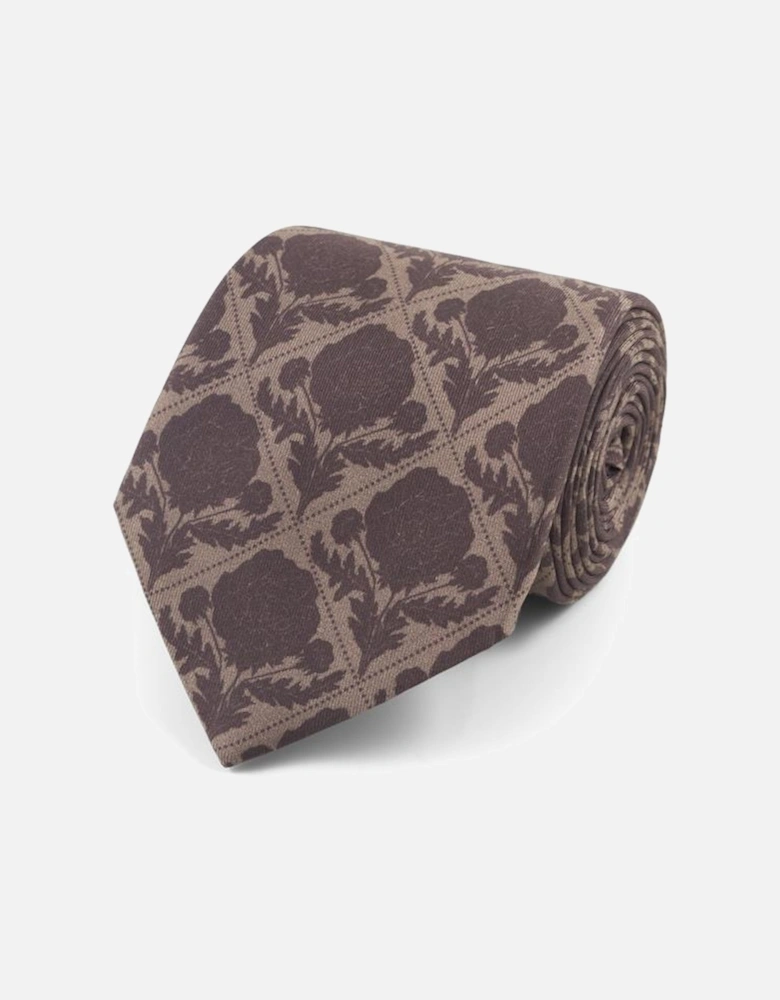 Tile Flower Tie - Lead Gray