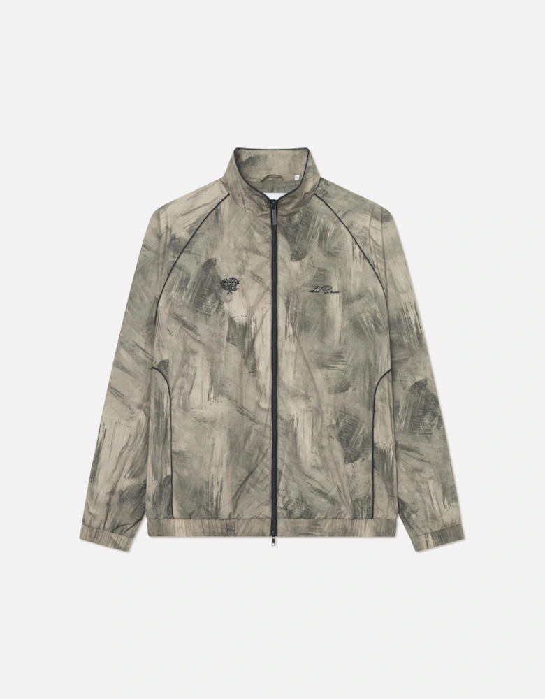 Jack Crinkled Aop Track Jacket - Dark Sand