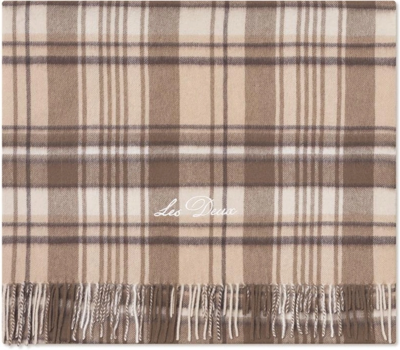 Check Wool Scarf - Irish Cream
