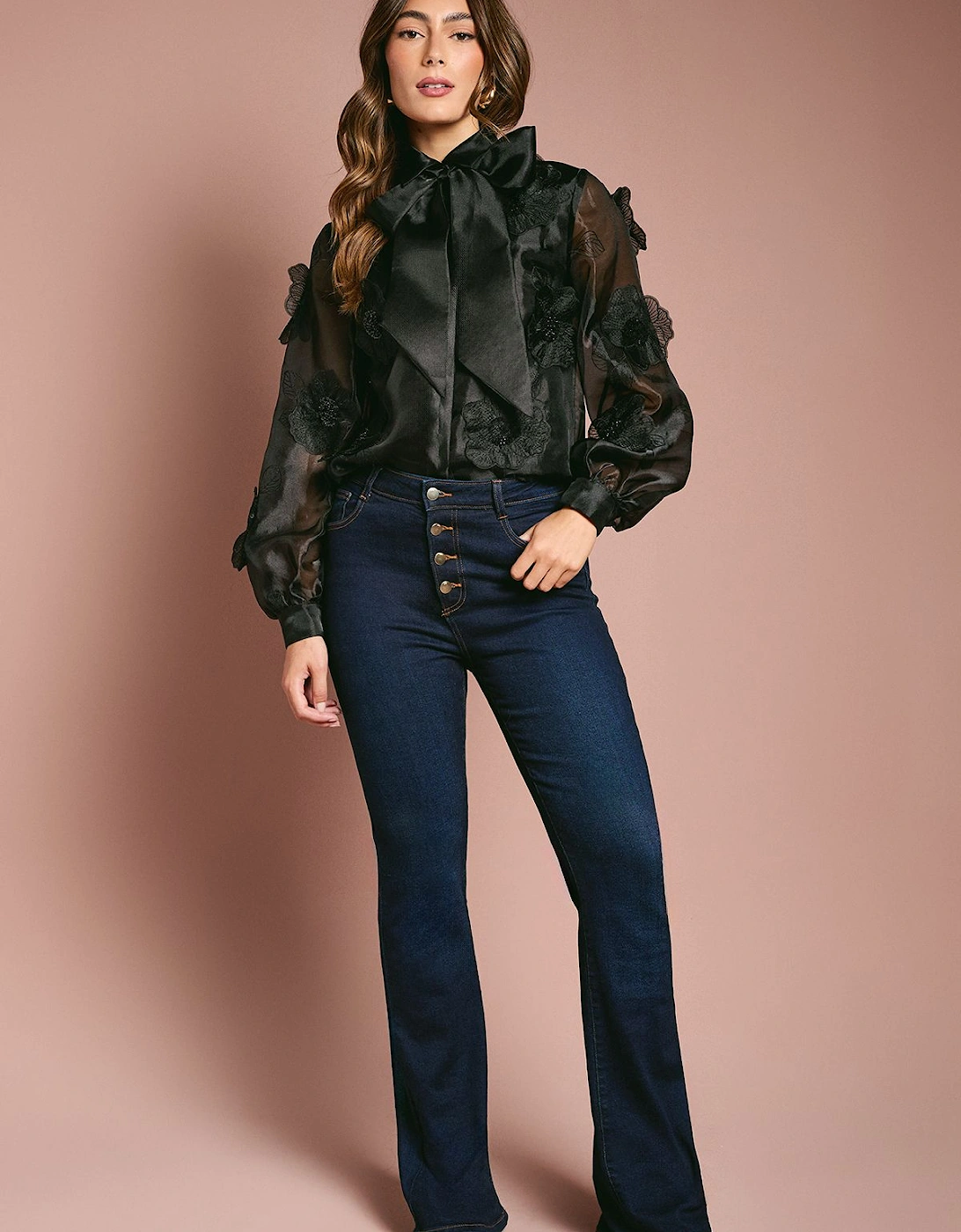 3D Flower Organza Blouse, 2 of 1