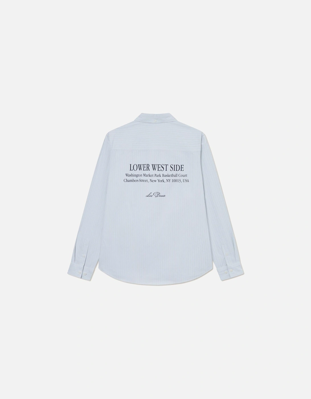 Kent Printed Stripe Poplin Shirt - Xenon Blue