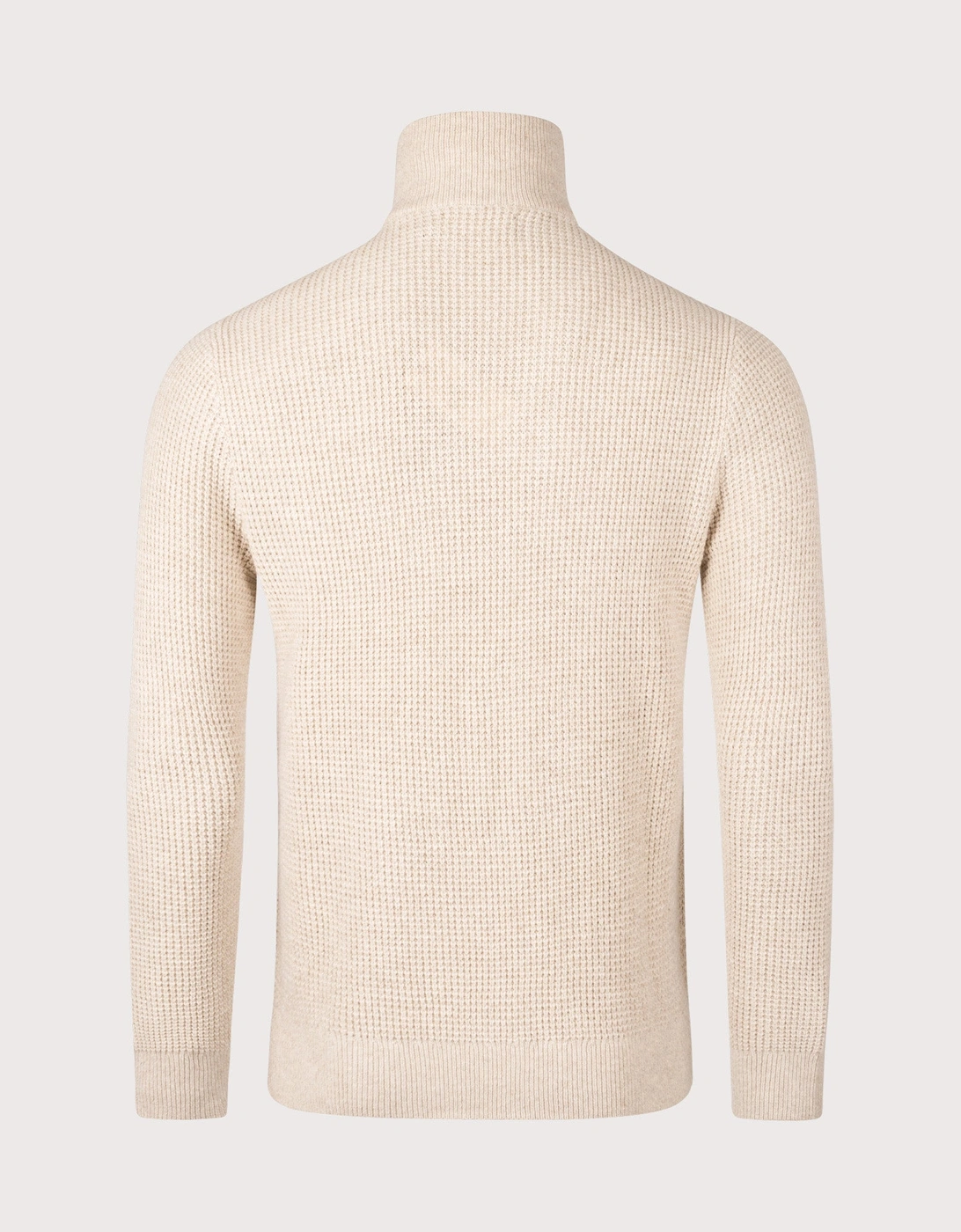 Waffle Knit Quarter Zip Jumper