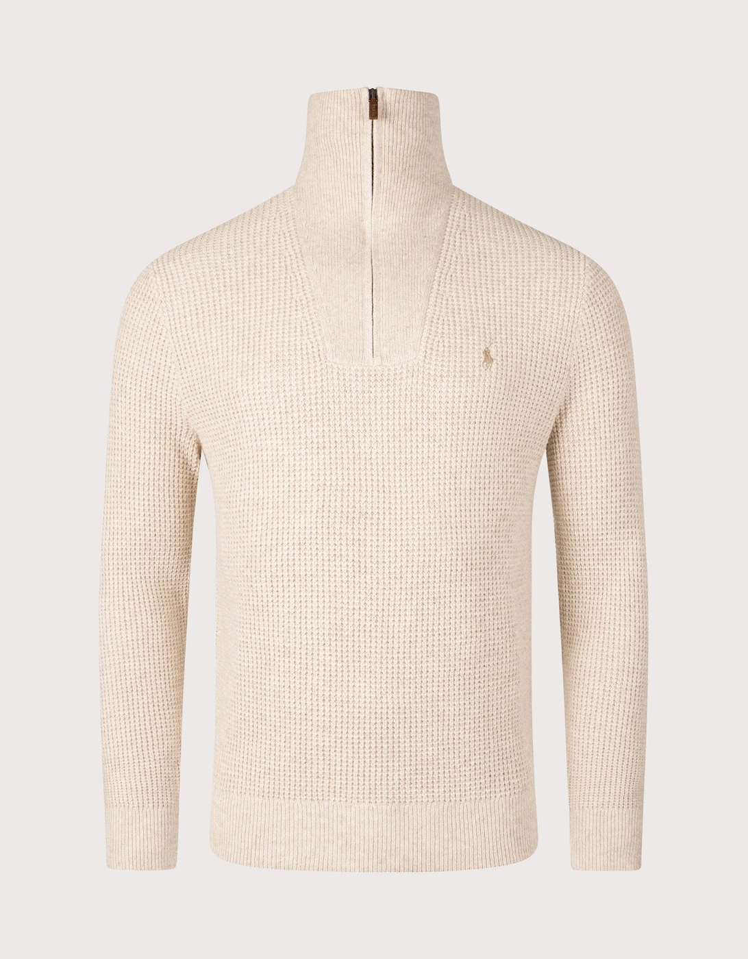 Waffle Knit Quarter Zip Jumper, 4 of 3