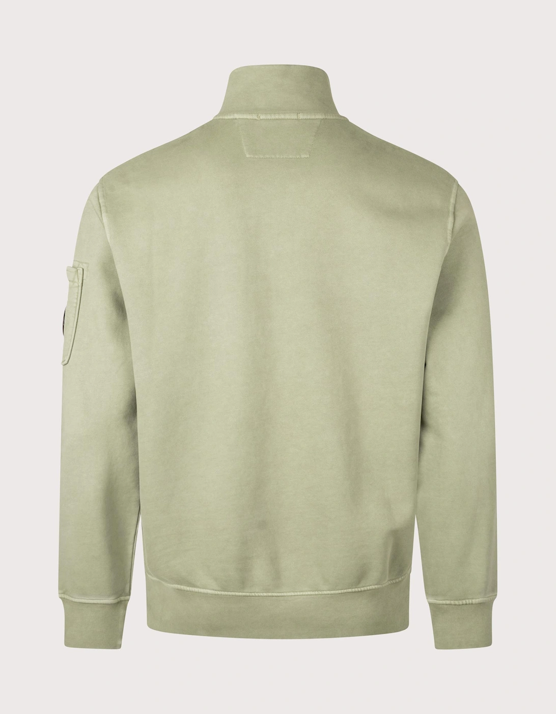 Cotton Diagonal Quarter Zip Sweatshirt