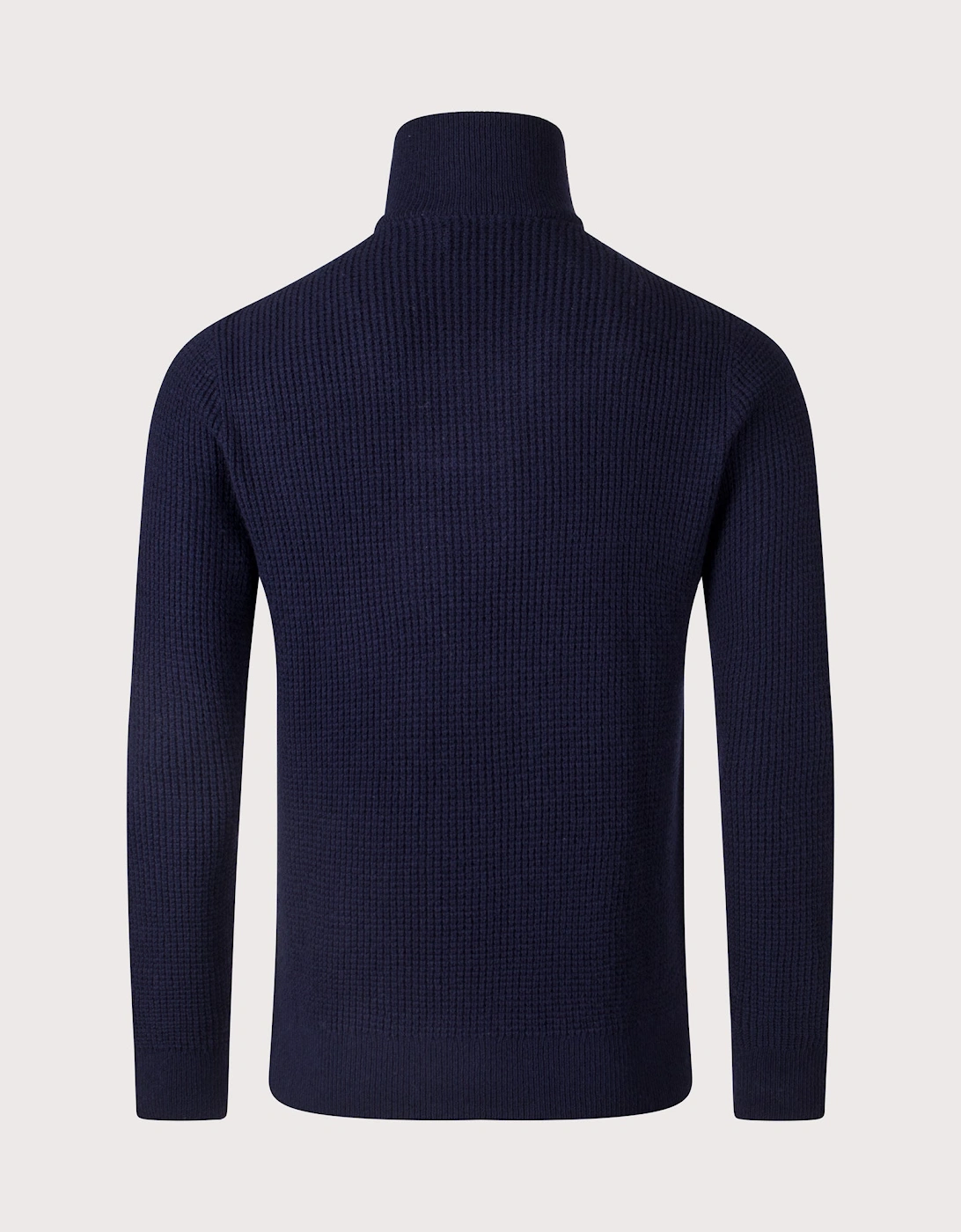 Waffle Knit Quarter Zip Jumper
