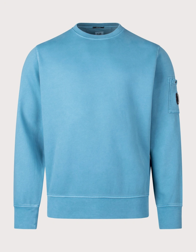 Diagonal Fleece Crewneck Lens Sweatshirt