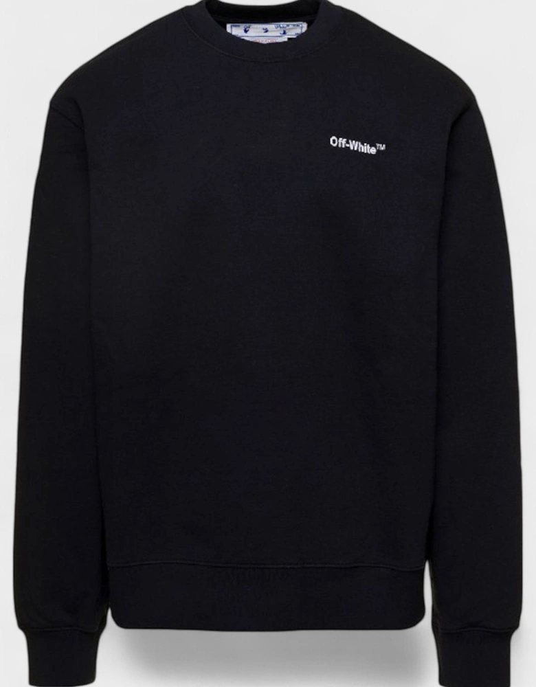 Logo Print Sweatshirt Black White