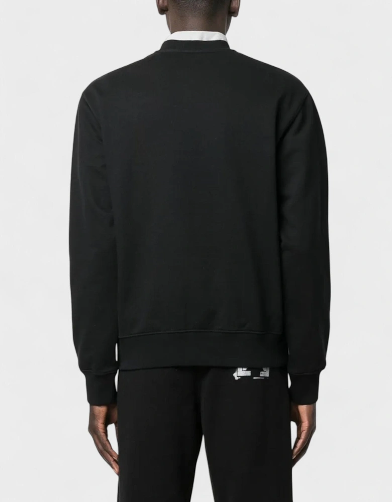 Logo Print Sweatshirt Black White