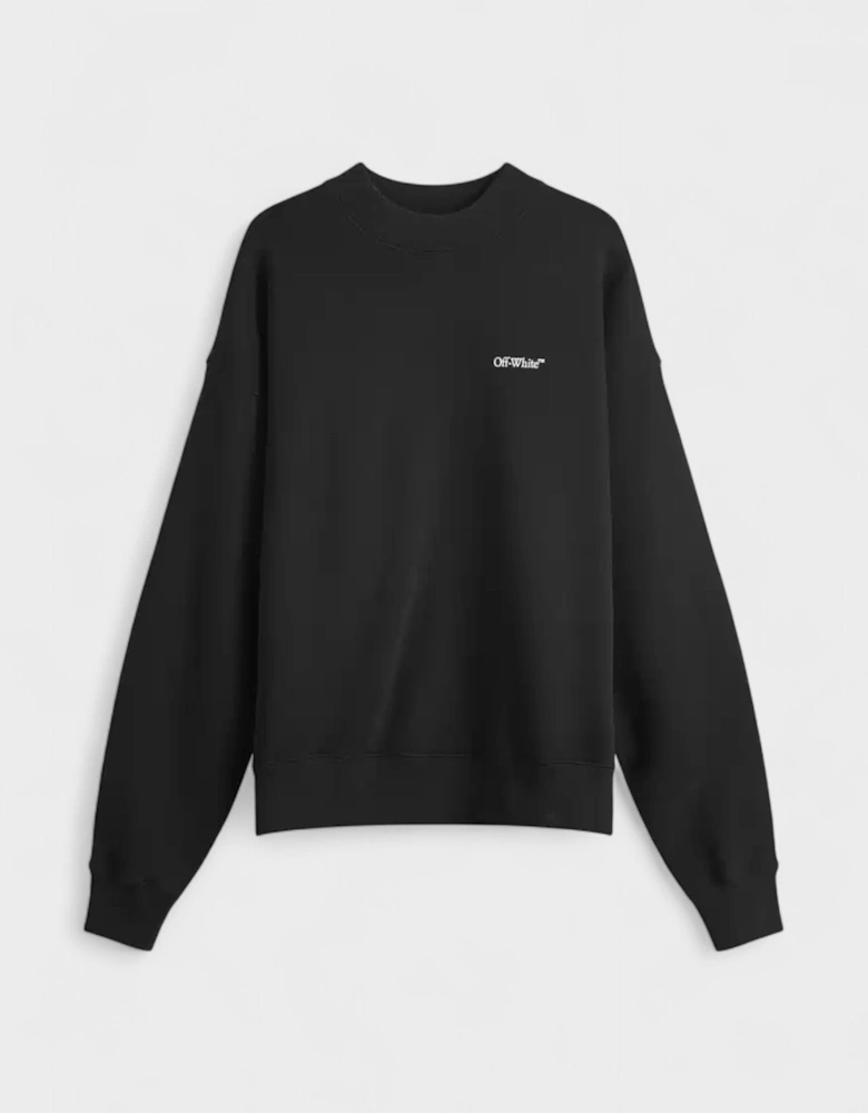 Logo Print Sweatshirt Black White