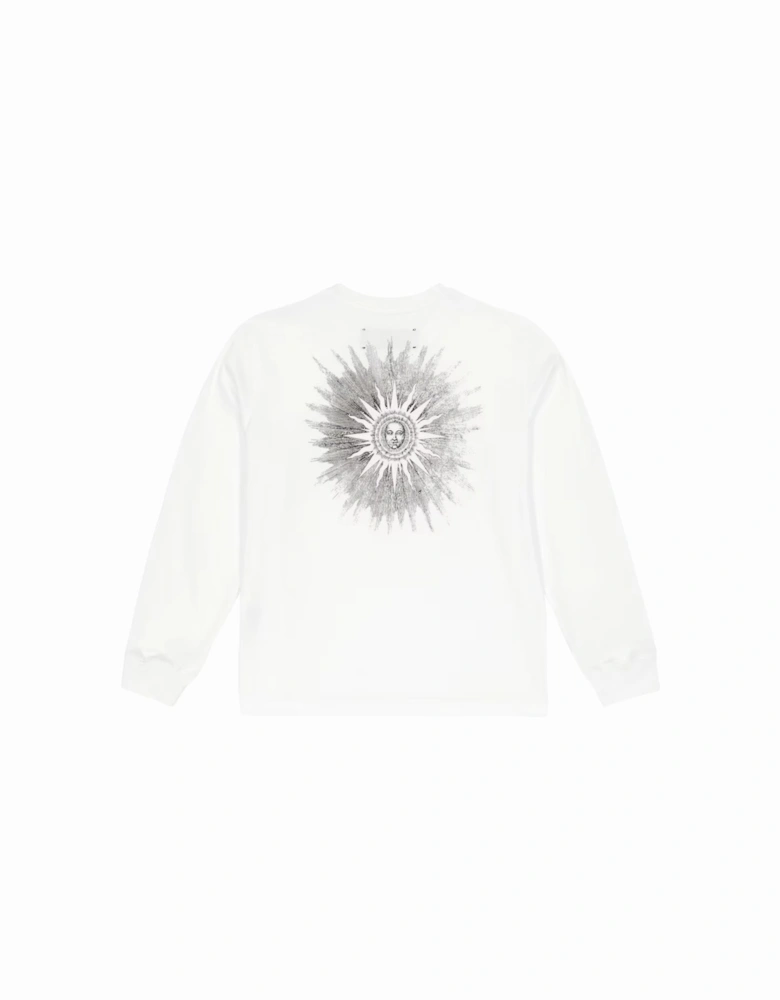 KIDS SUN GRAPHIC LONG SLEEVE TEE WHITE