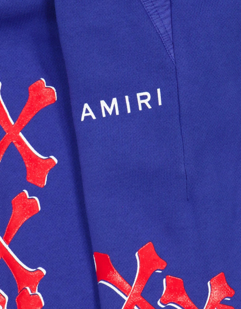 KIDS BONES GRAPHIC SWEATPANTS BLUE / RED