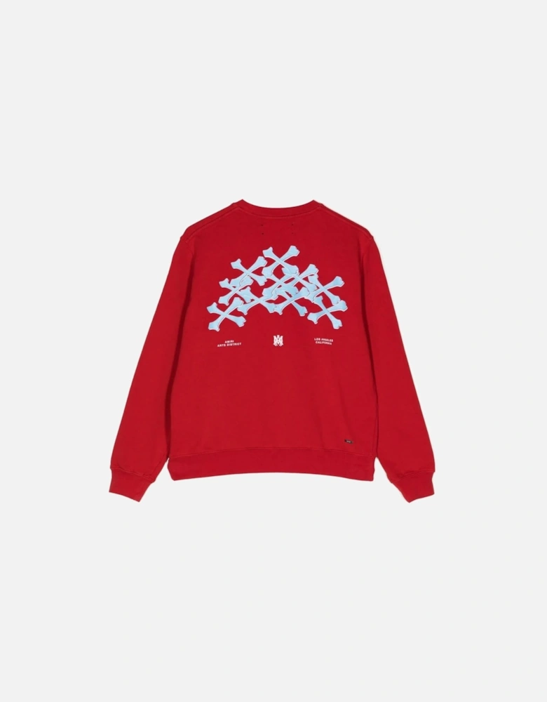 KIDS BONES GRAPHIC CREWNECK RED / BLUE