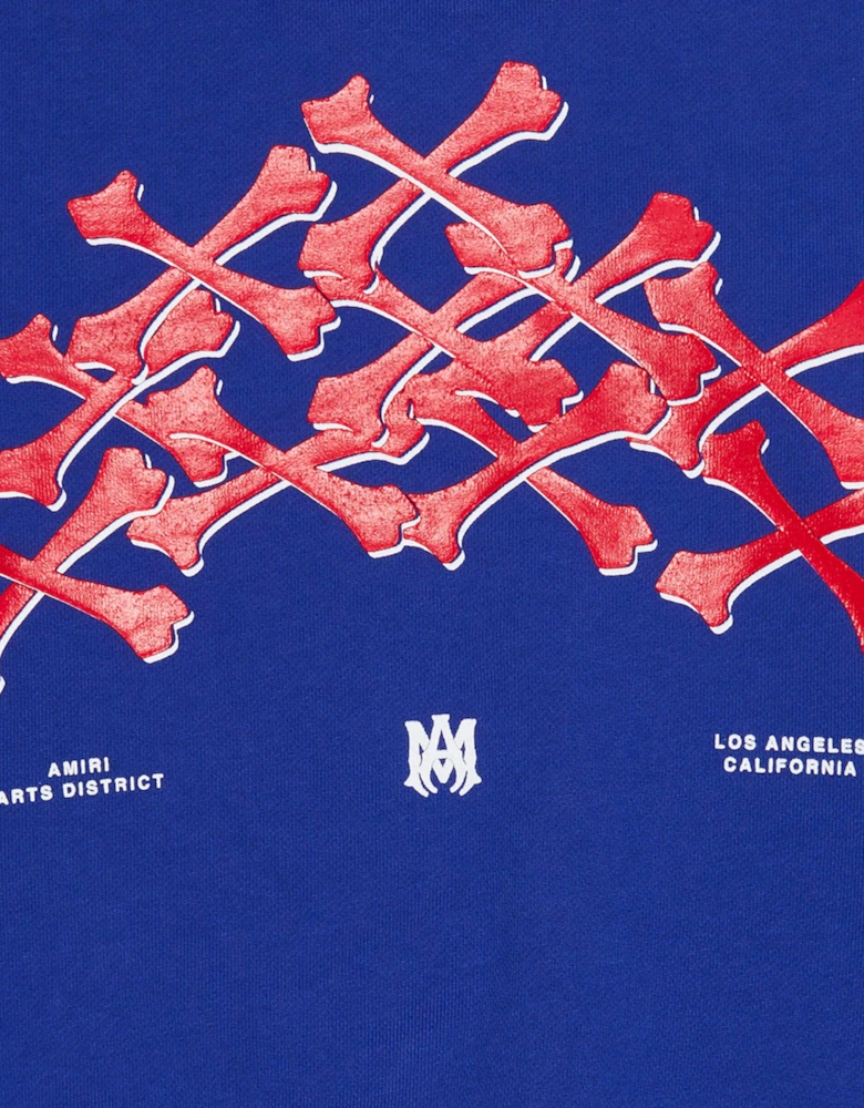 KIDS BONES GRAPHIC CREWNECK BLUE /RED