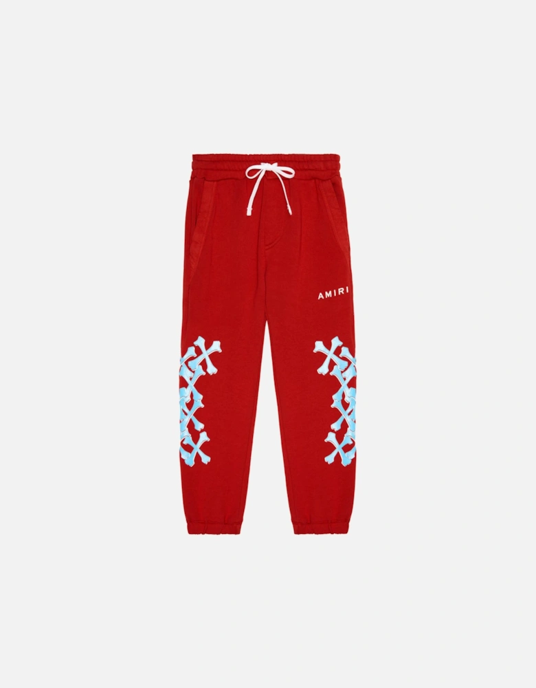 KIDS BONES GRAPHIC SWEATPANTS RED / BLUE