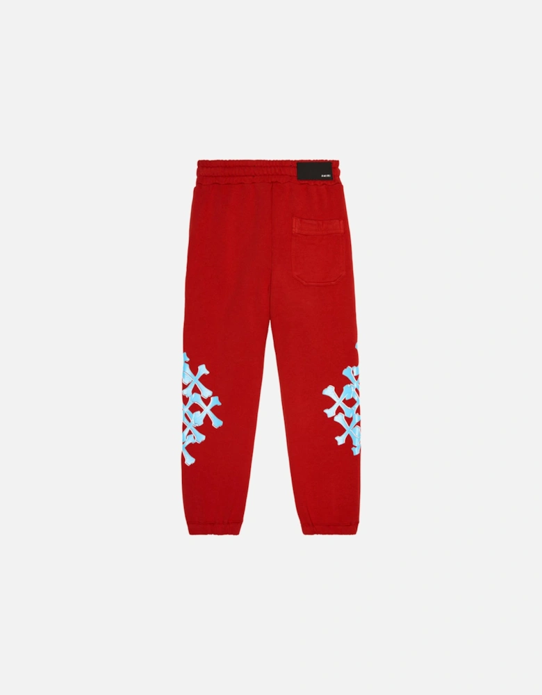 KIDS BONES GRAPHIC SWEATPANTS RED / BLUE