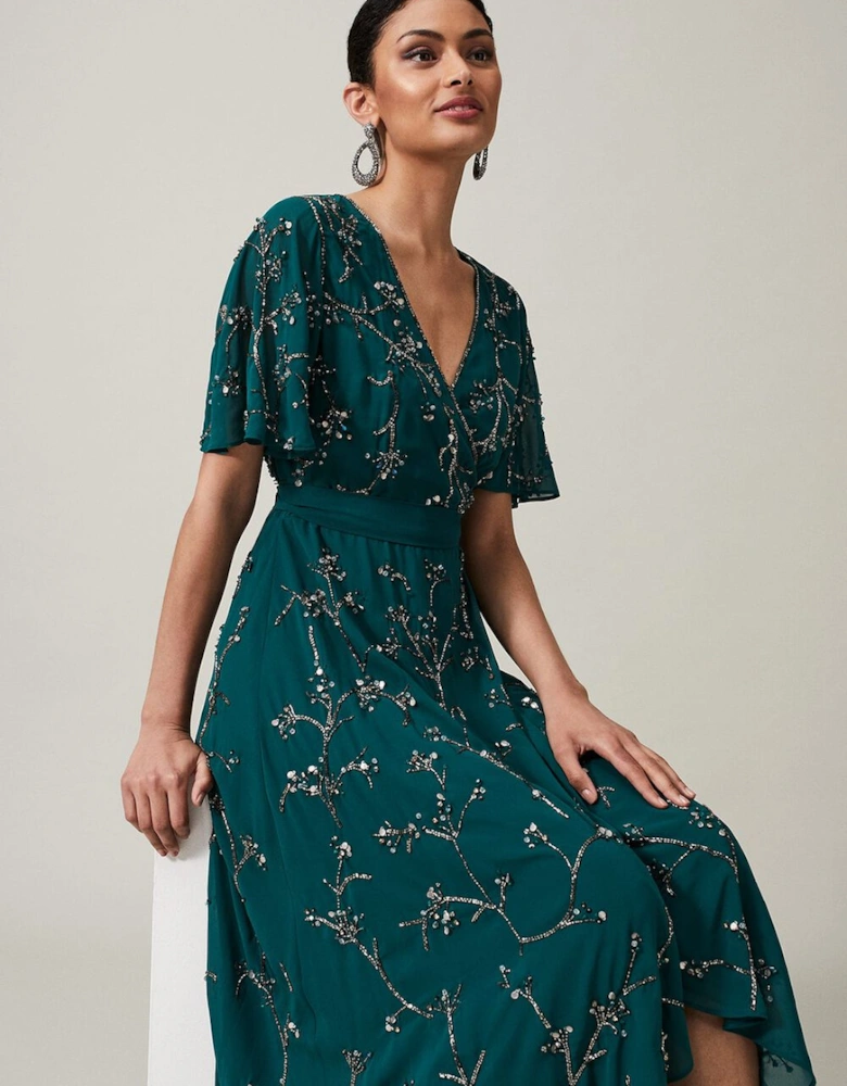 Talia Beaded Midaxi Dress