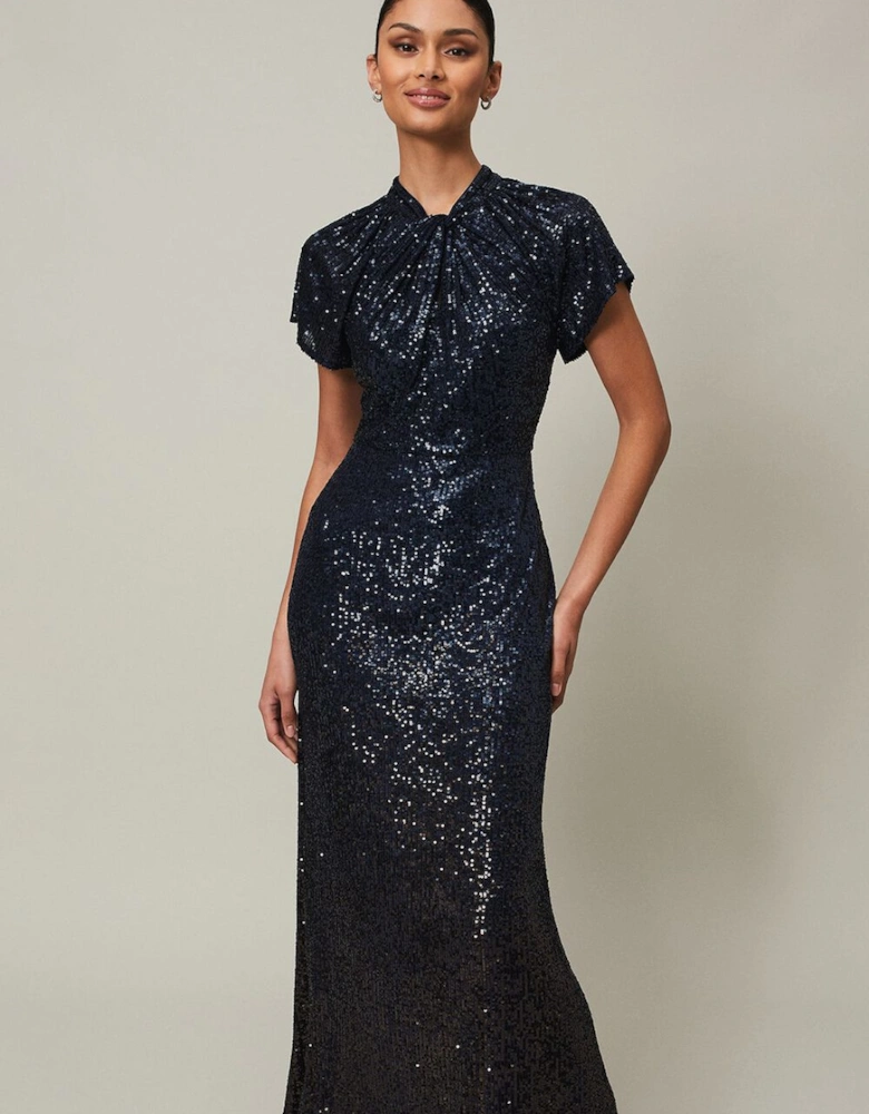 Kayla Sequin Ombre Maxi Dress