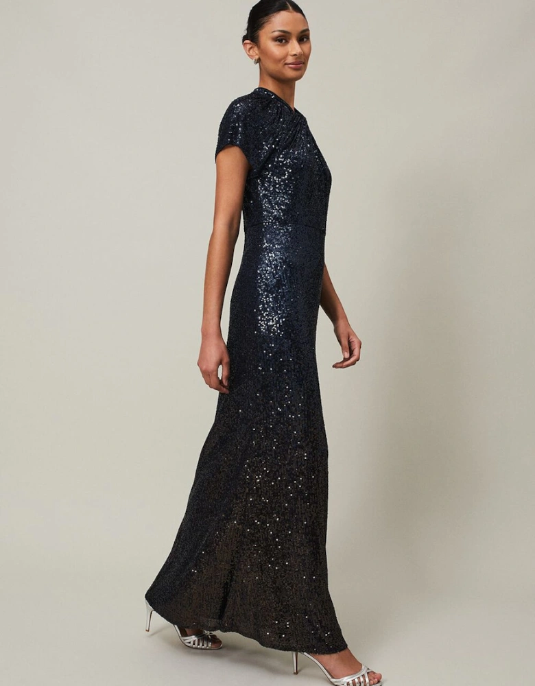 Kayla Sequin Ombre Maxi Dress