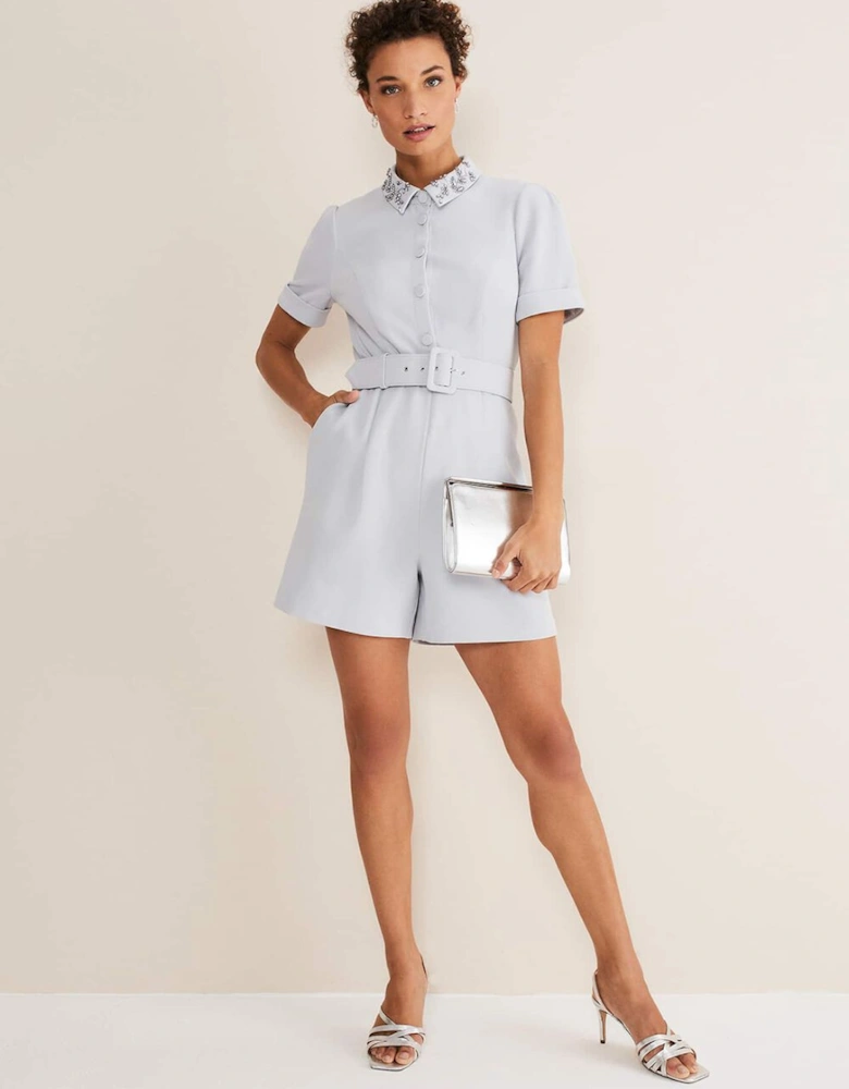 Etta Embelished Collar Playsuit