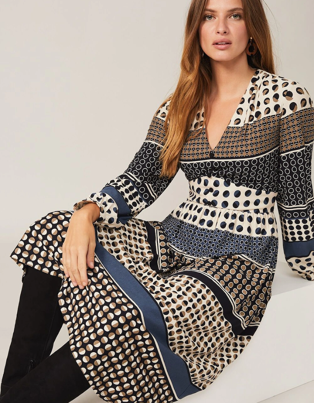 Jacinta Spot Print Dress