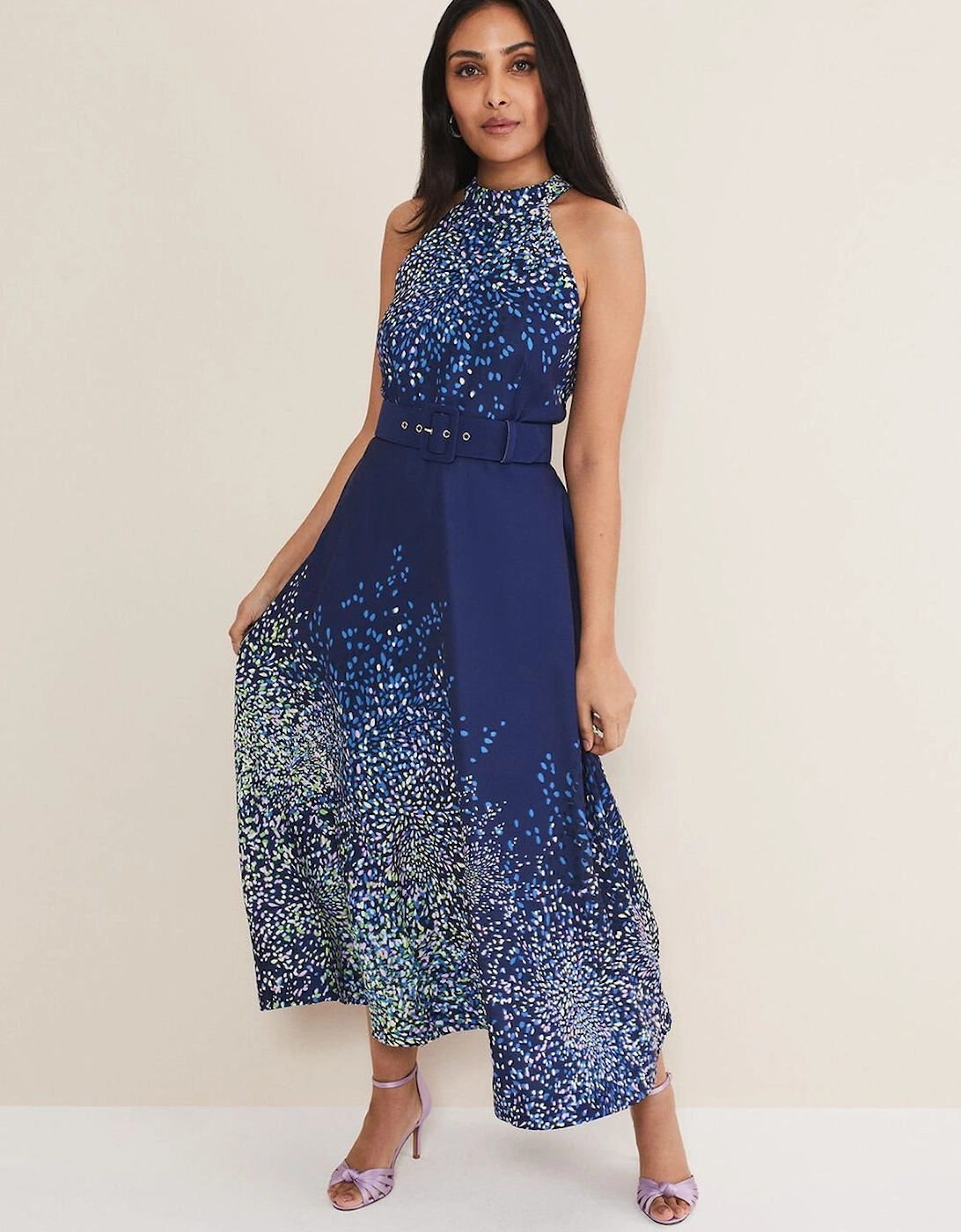 Petite Clea Ditsy Midi Dress, 7 of 6