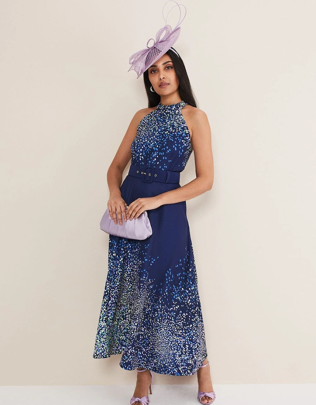 Petite Clea Ditsy Midi Dress