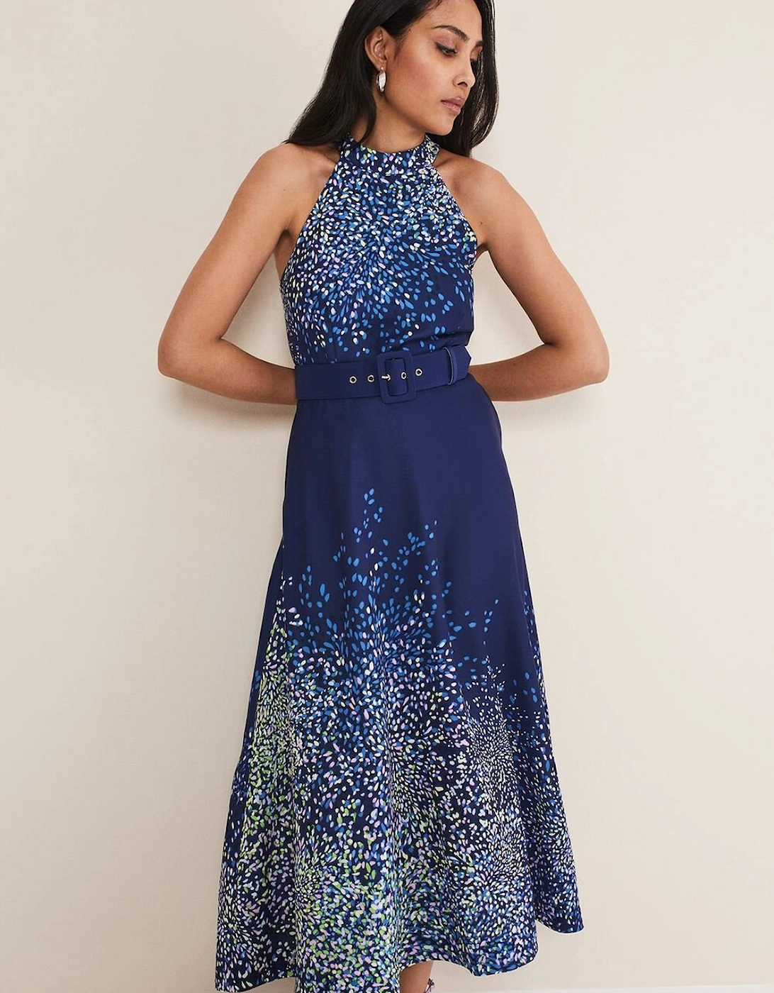 Petite Clea Ditsy Midi Dress