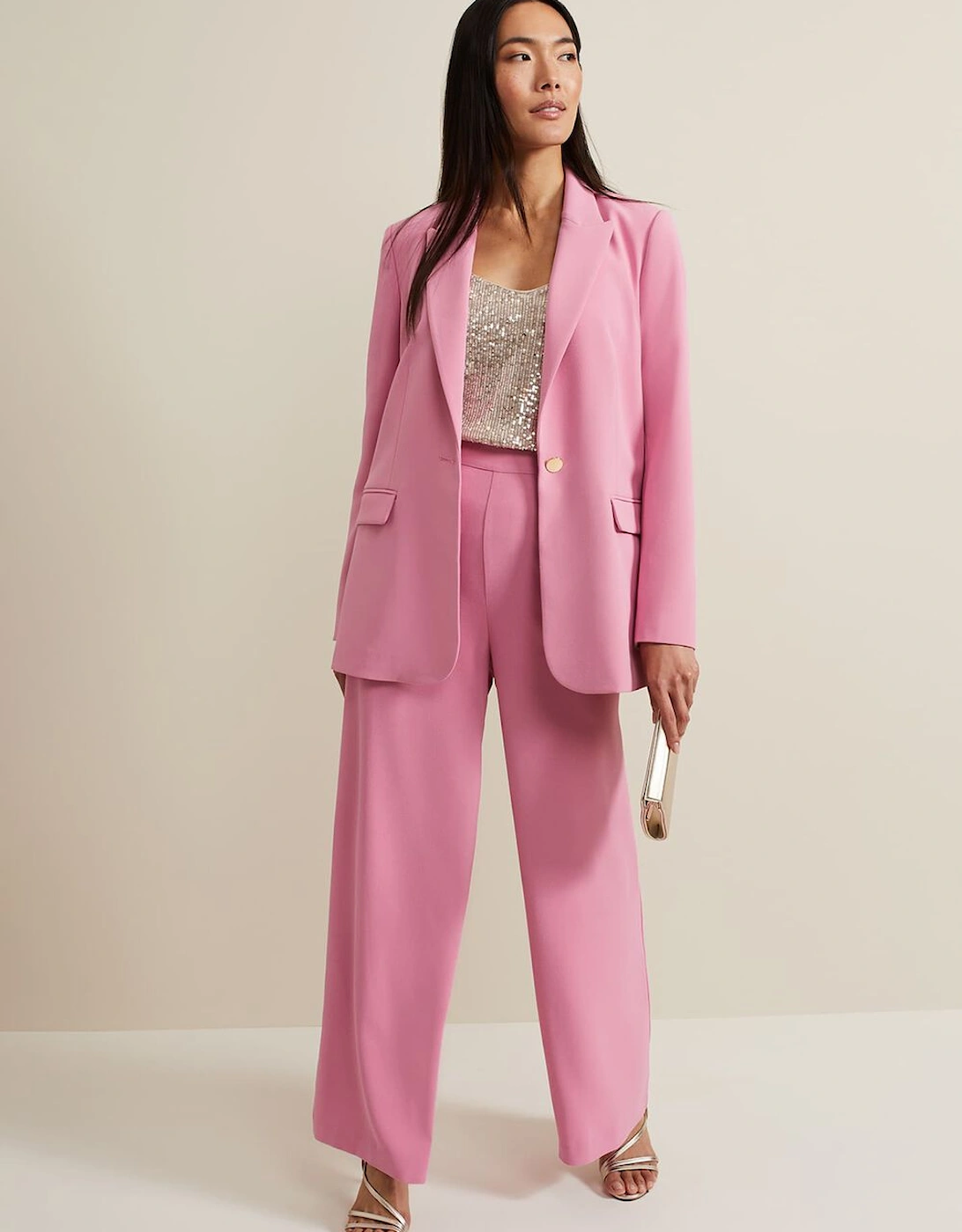 Elandra Pink Tux Blazer