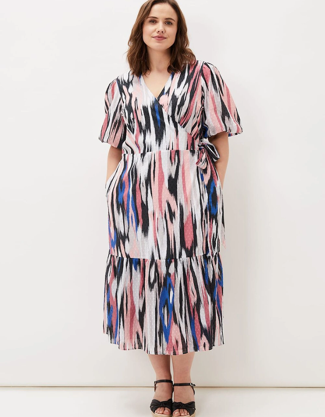 Caityln Cotton Wrap Midi Dress